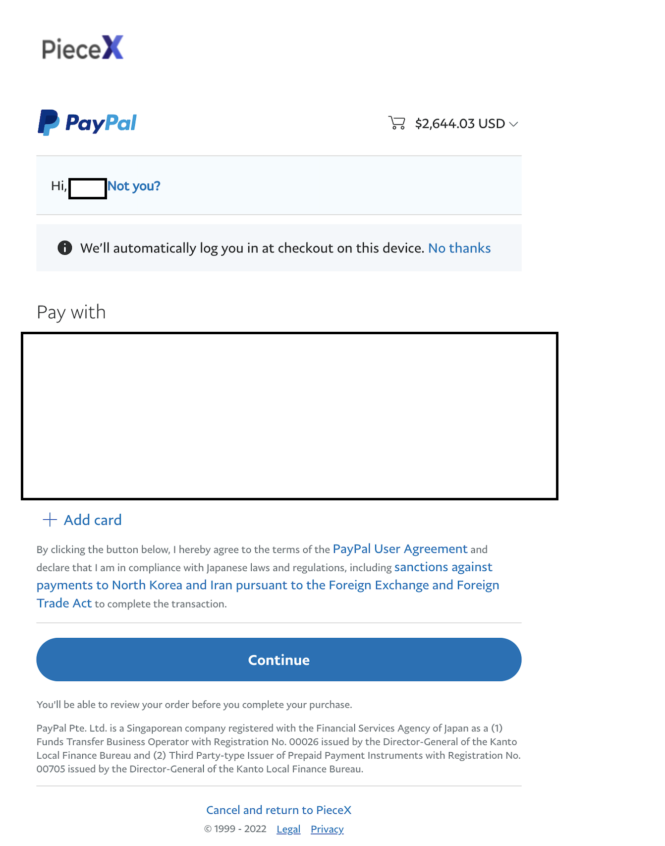 PayPal Payment - How to buy software source code on PieceX